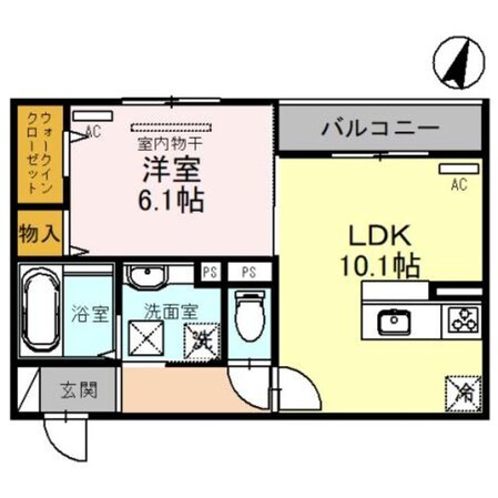 Ｄ-ＲＯＯＭ ＮＡＮＫＡＩの物件間取画像